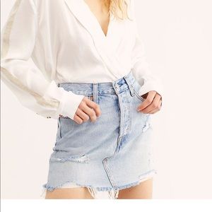 Levi’s Deconstructed Denim Skirt